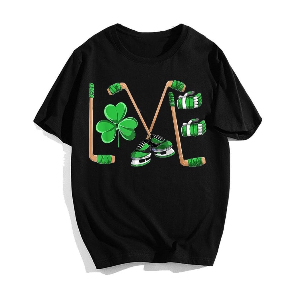 Ice Hockey Irish Men Boys St Patricks Day T-Shirt